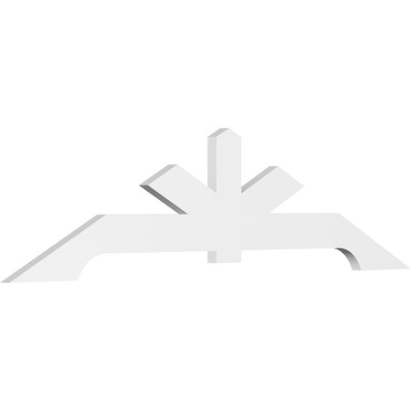 Ekena Millwork Vanguard Architectural Grade PVC Gable Bracket, 96"W x 24"H x 2"D x 6"F, 6/12 Pitch GBP096X24X0206VAN00